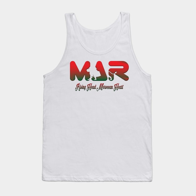 Rising Head Moroccan Heart Proudly Moroccan Gift Lovers Tank Top by Mirak-store 